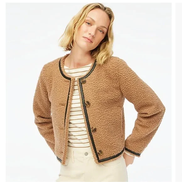 J.Crew Sherpa lady jacket Size 8 NWT - Picture 4 of 4